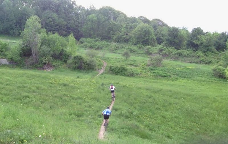 Riding down off the Earthen Dam