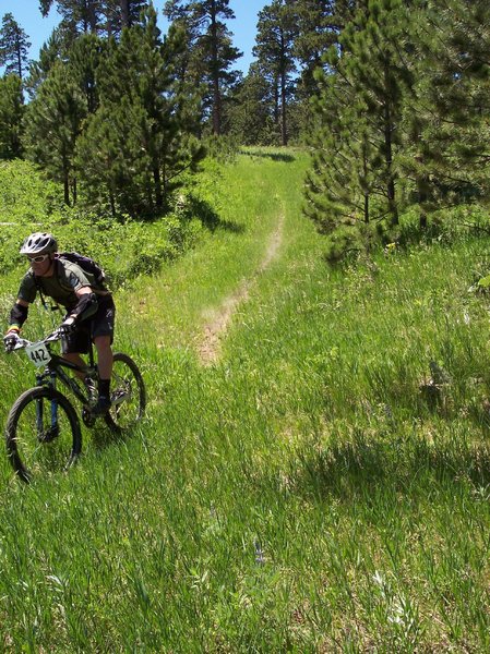 Rider coming off the Edge -View West