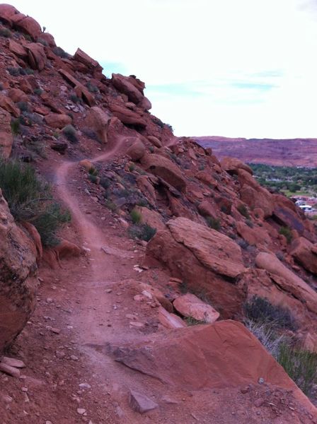 The trail is kind enough to provide us with some smooth recovery climbs.