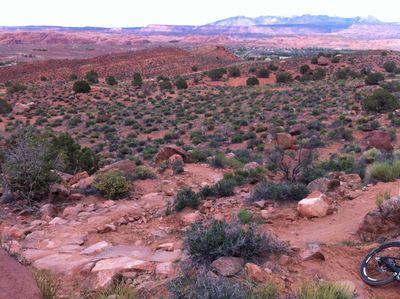 There are lots of rocky switchbacks on Pipe Dream and they get much steeper.