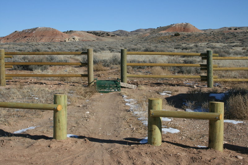 TrailHead at McCoy Flats, Pavillion, picnic tables, vault toilet. "The Corrals".  Maps and Kiosk coming soon!