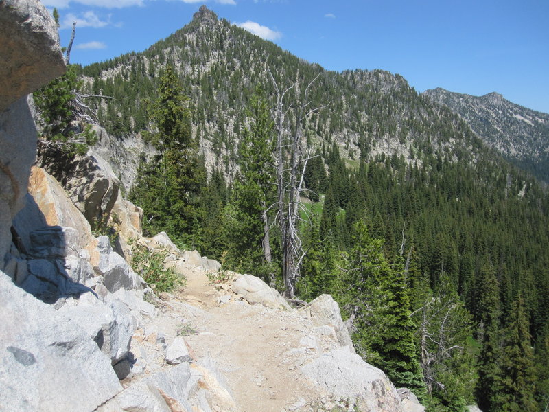 Marble Creek road. technical, steep gravel climb to 8,000 ft. then sustained technical, beautiful singletrack with views of alpine lakes, and the Sumpter valley to the West, and Baker valley to the East.