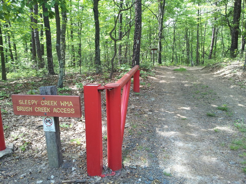 Trailhead at Brush Creek Access