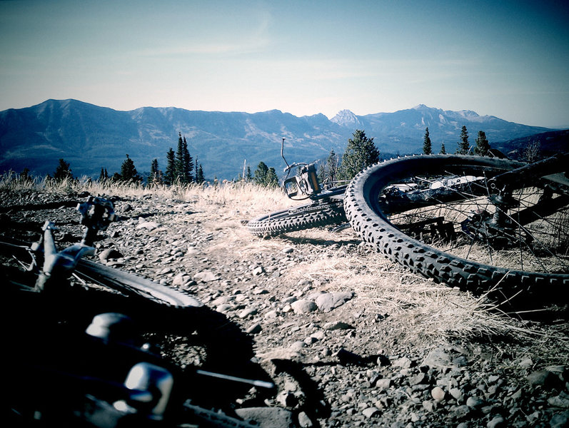 Overlooking the Bridger Mountain Range to the West