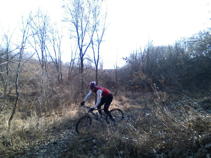 Ted Bibby descending the hairpin.