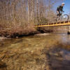 Crossing the West Branch of Rattling Creek on the Rattling Creek Trail.