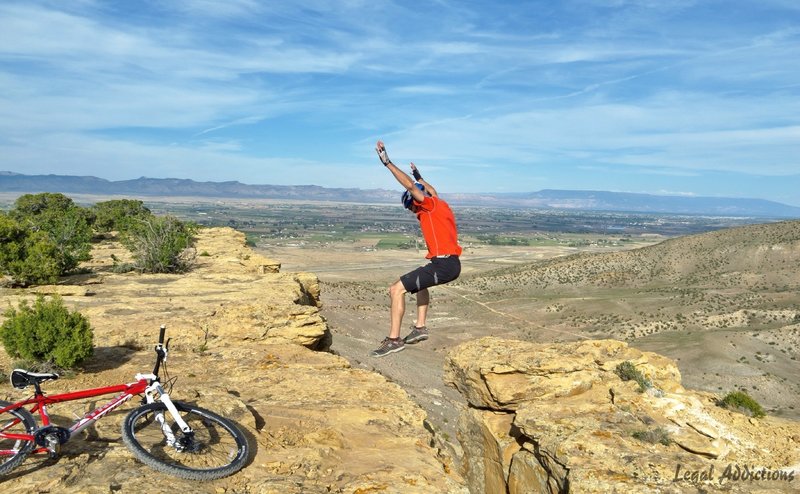 Over the handle bars and backwards over the rock crevasse :)