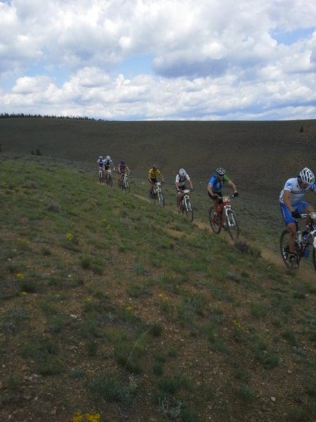 One of the smaller climbs of the Leadville 100 Bike race