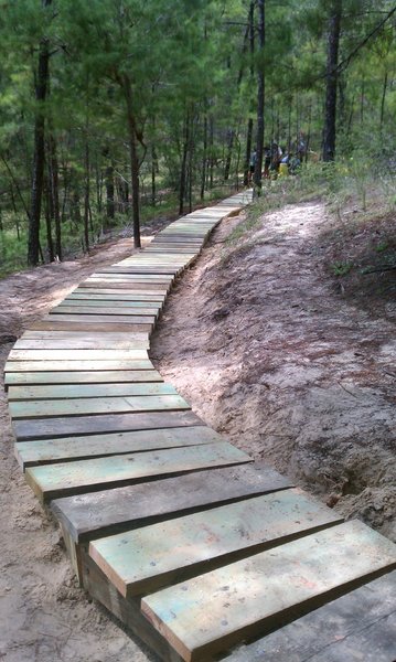 Nice wooden bridge over what was once a nasty sandy climb.