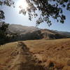 View up to Burma Road - that's the Double Hump 44degree gradient downhill there