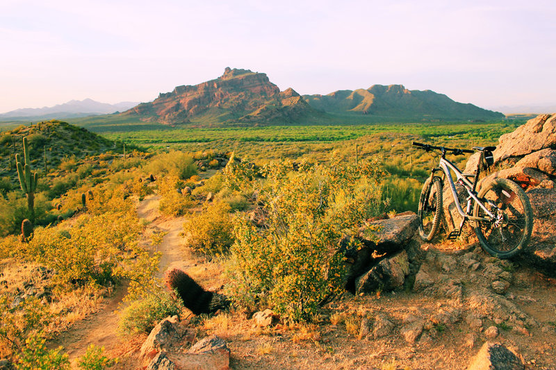 Sun setting on Red Mountain