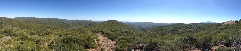 Panorama looking toward Champagne Pass from Pine Mountain Trail