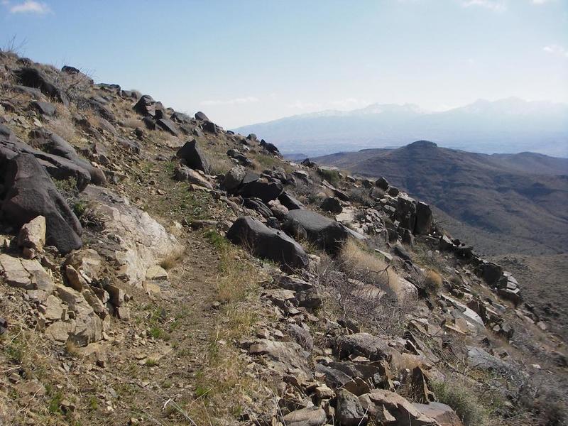 This is a part of Castle Rock Trail just east of Badger trail intersection. It is looking back towards Kingman.