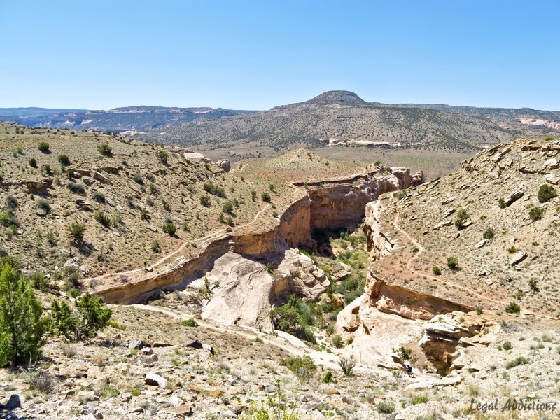 A great vantage point of the slot canyon edge riding you just enjoyed