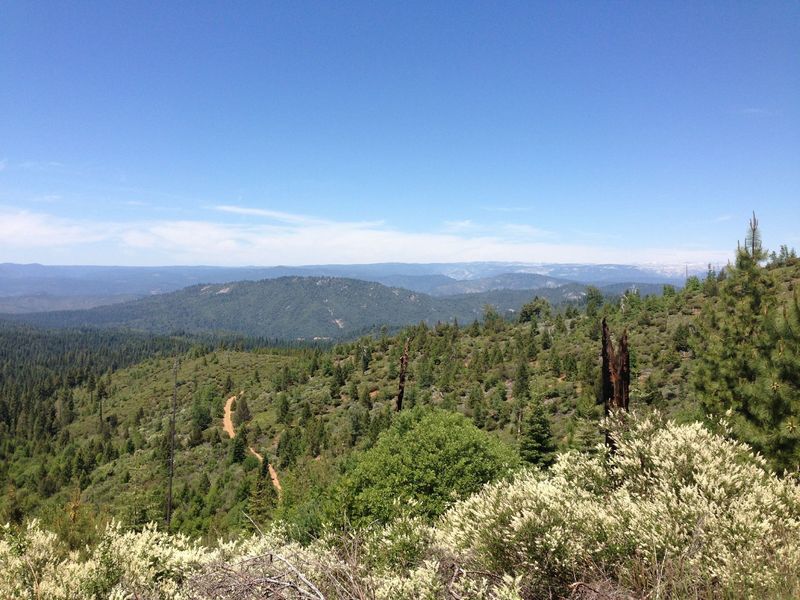 View of 2S01 dirt road that we rode up on our way to the top of pilots peak.