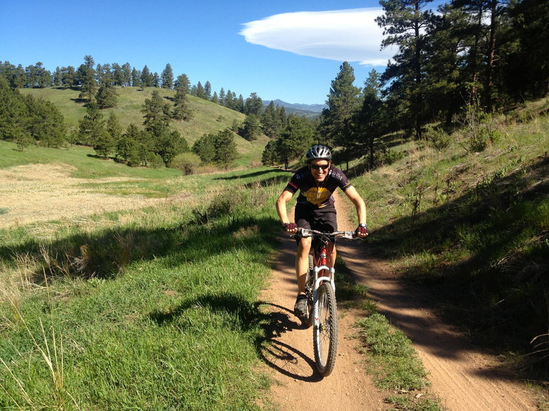 James in the meadow. Spaceship cloud closing in.