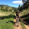 James in the meadow. Spaceship cloud closing in.