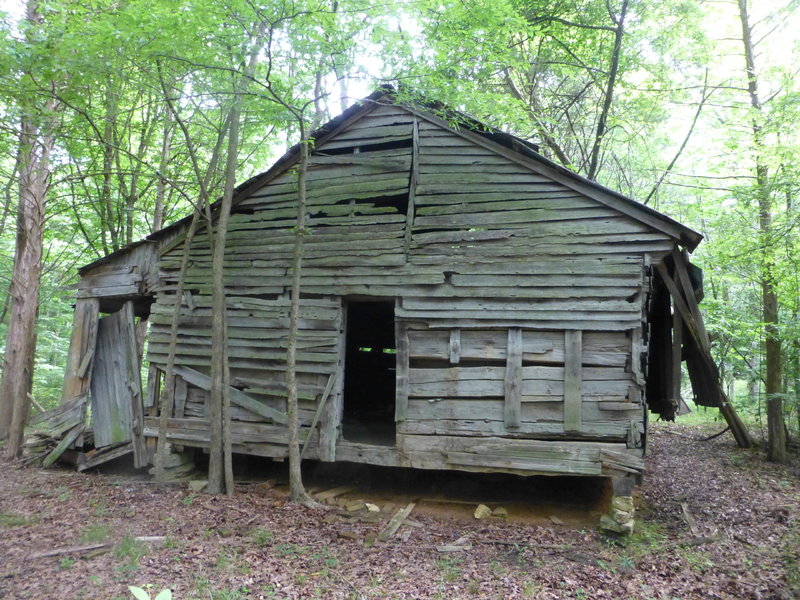 This is an old log church along the trail that is going to be restored