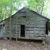 This is an old log church along the trail that is going to be restored