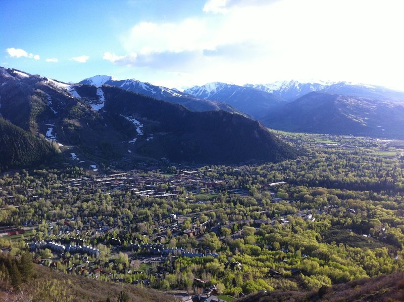 View of Aspen and beyond from Smuggler Observation Deck