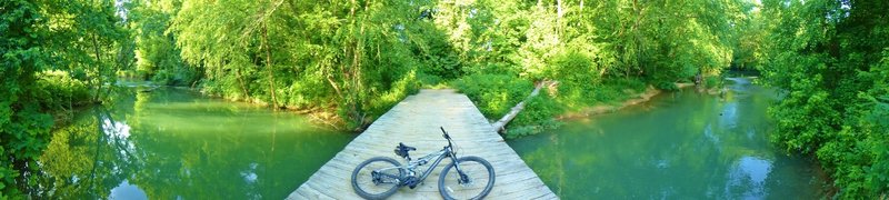 John's bicycle on Horse Creek Bridge