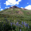 views of Teocalli Mountain along the trail