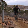 The clearly marked junction of Picture Rock trail and Wild Turkey trail.