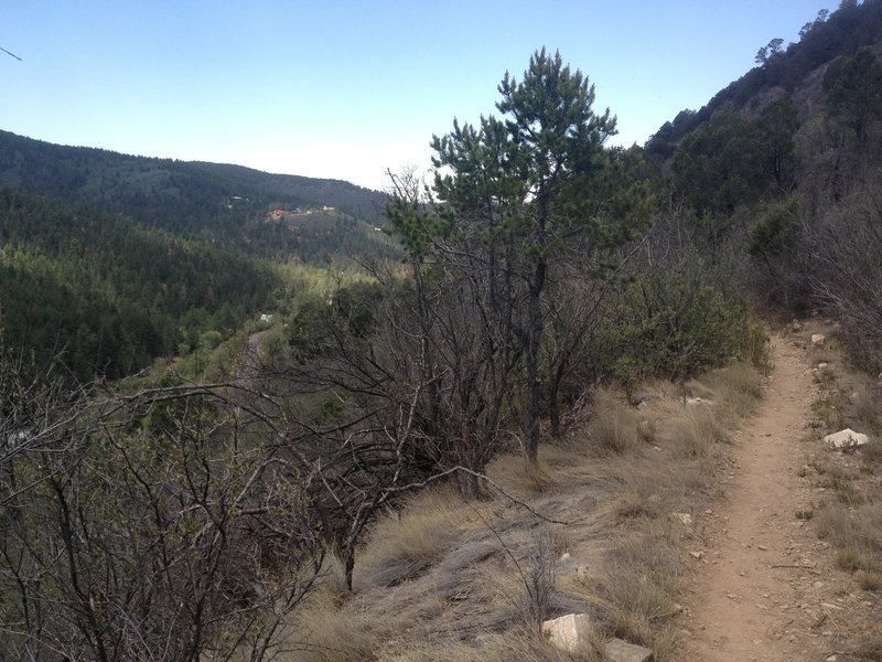 The view is quite nice as you descend.