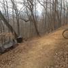 The car on the side of the mountain (Riser Trail).