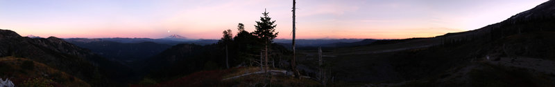 The end of the Ape Canyon trail, once you leave the forest. This shot was taken close to dusk.