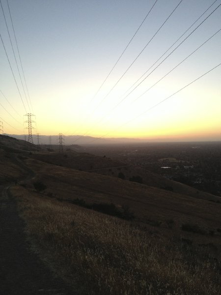 Bernal Hill Trail at dusk