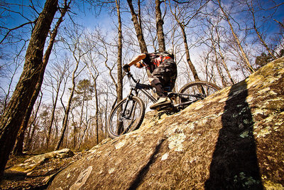 Lots of technical riding on the Boulder Trail.
